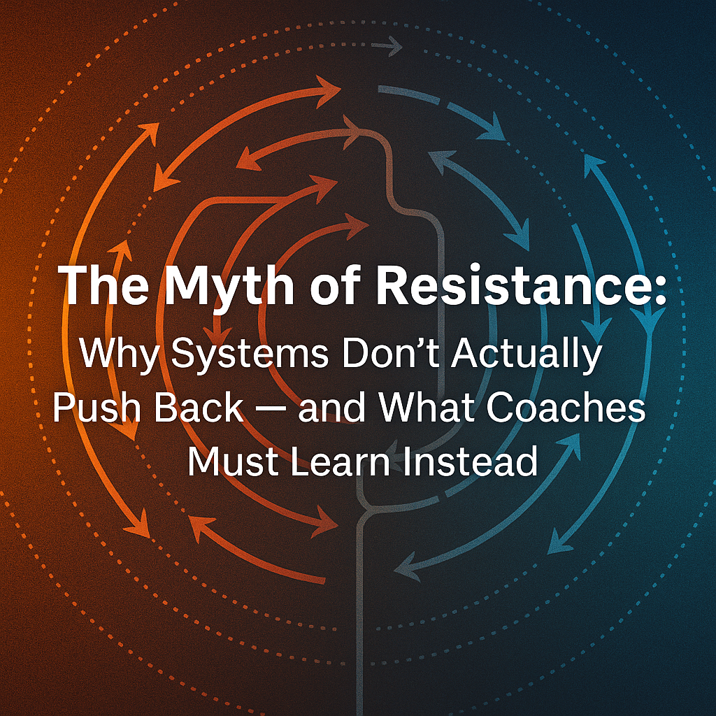 The Myth of Resistance: Why Systems Don’t Actually Push Back — and What Coaches Must Learn Instead