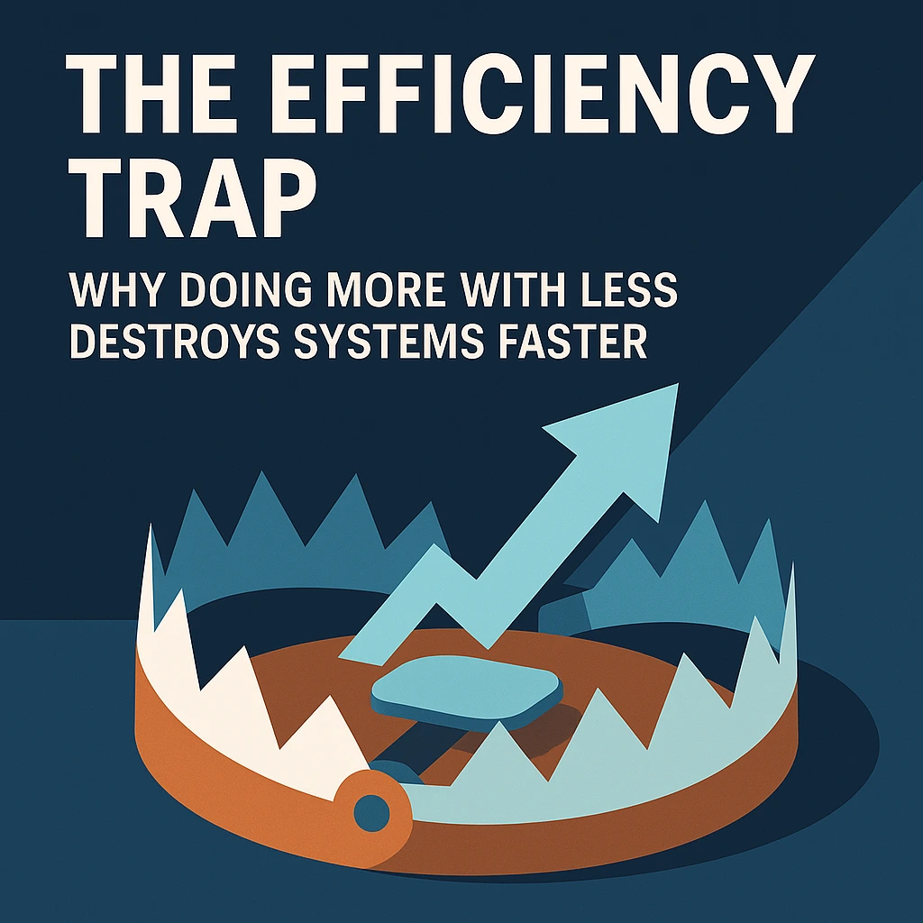 The Efficiency Trap: Why Doing More with Less Destroys Systems Faster