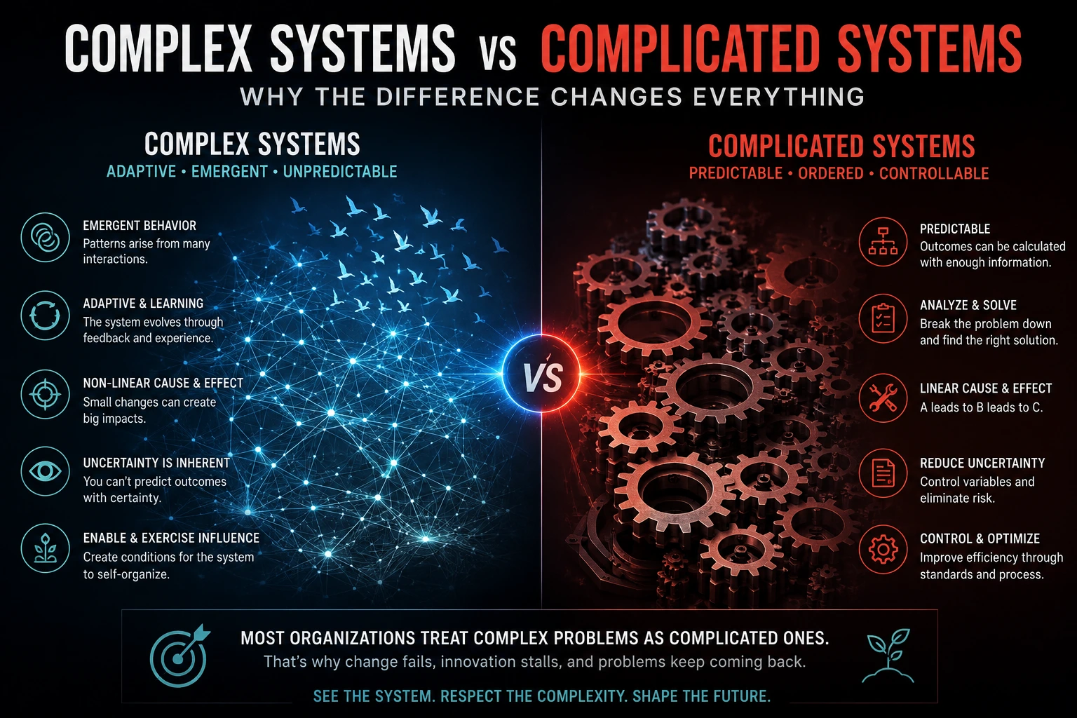 Complex Systems vs Complicated Systems: Why the Difference Changes Everything